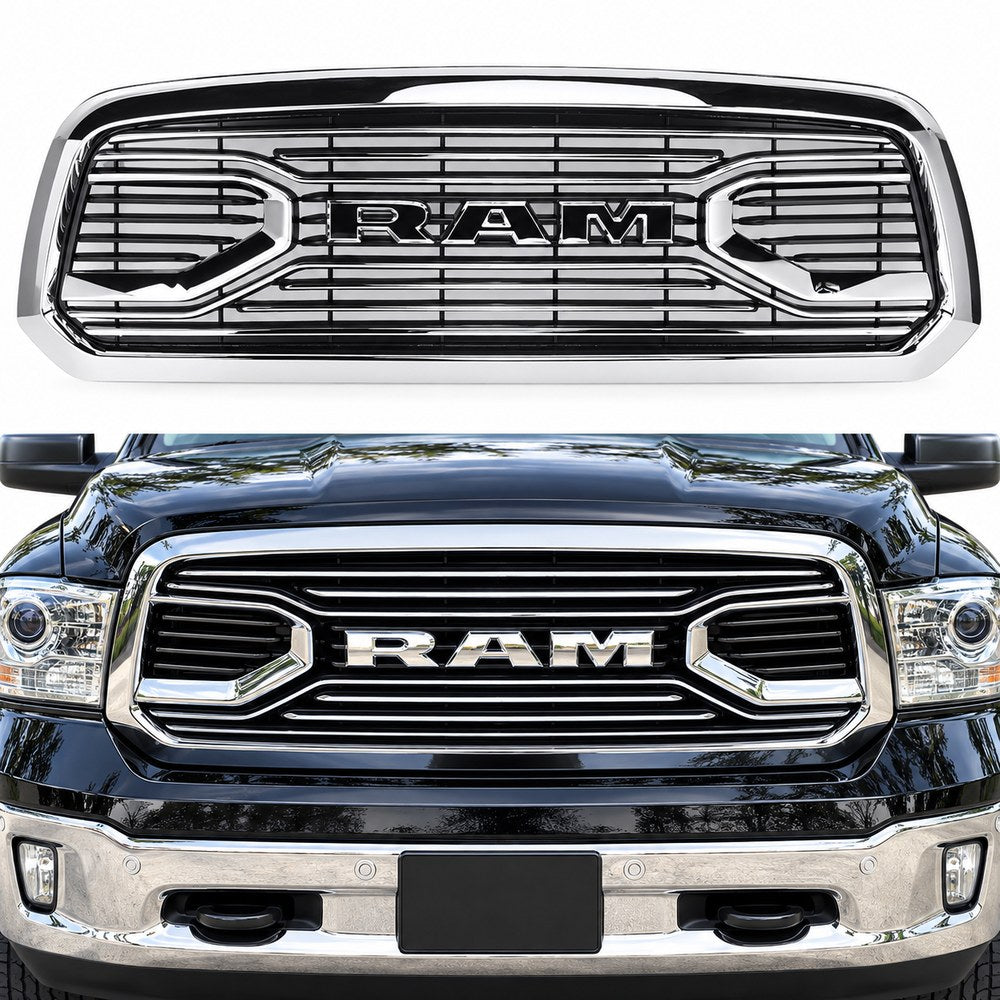 Front Bumper Grille for Dodge Ram 1500 2013-2018 Big Horn w/Letters