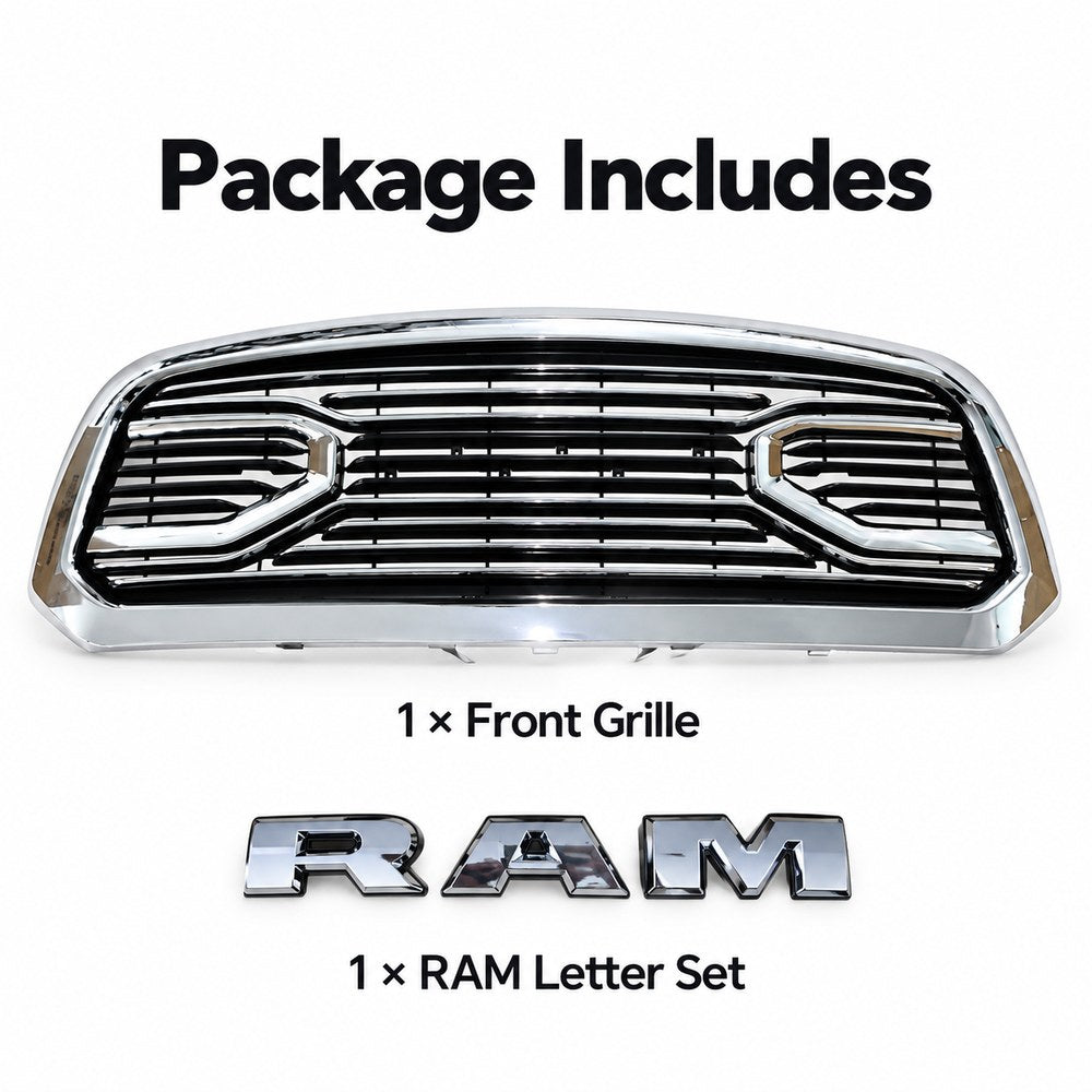 Front Bumper Grille for Dodge Ram 1500 2013-2018 Big Horn w/Letters