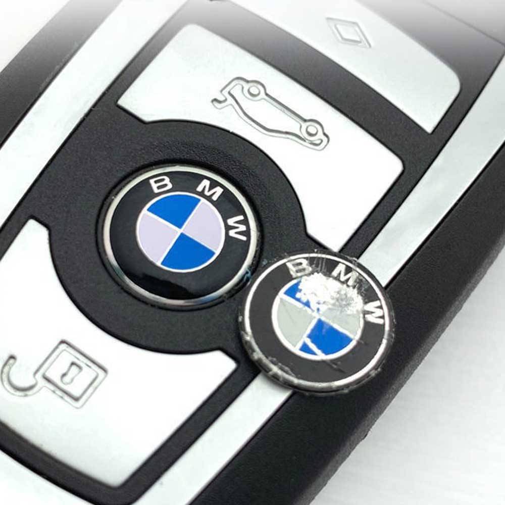 2Pcs 11 mm Replacement Emblems - For BMW Key Fob