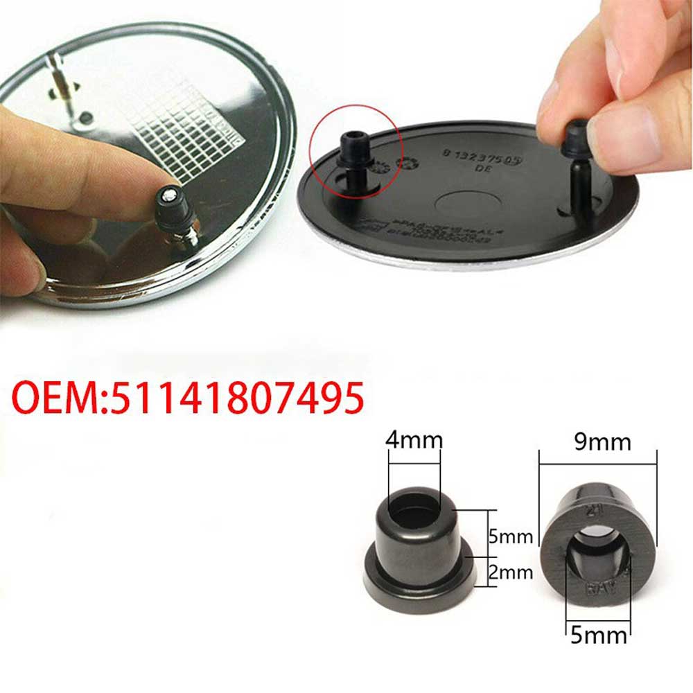 4 Pack Roundel Badge Emblem Trunk or Hood Grommets For BMW