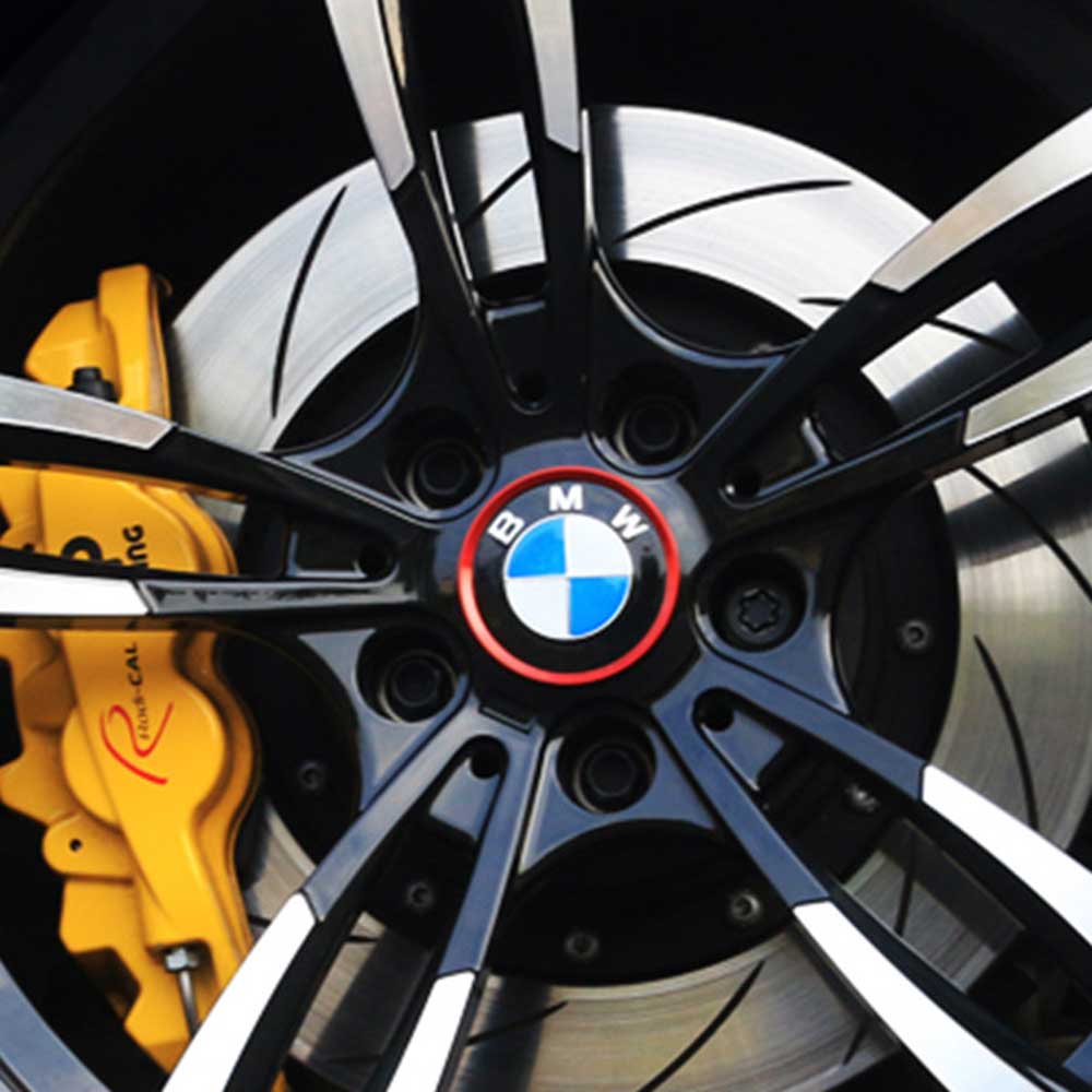 4pcs Alloy Car Wheel Rim Center Cap Hub Rings Decoration BMW 1 3 5 7 Series Immagine secondaria del prodotto