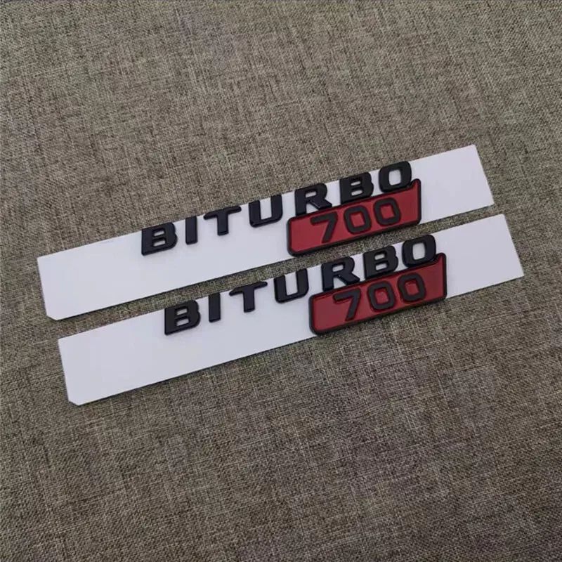 2Pcs BRABUS BITURBO 700 800 900 Fender Emblem For Mercedes-Benz