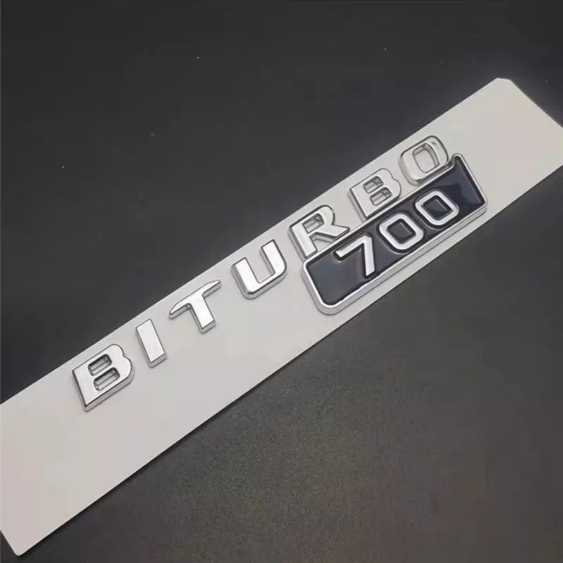 2Pcs BRABUS BITURBO 700 800 900 Fender Emblem For Mercedes-Benz