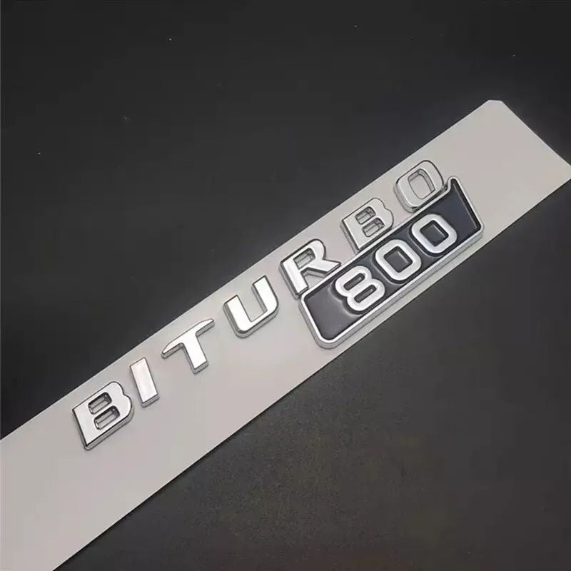 2Pcs BRABUS BITURBO 700 800 900 Fender Emblem For Mercedes-Benz