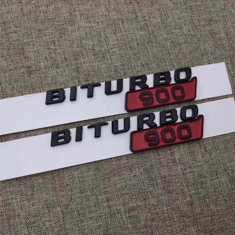 2Pcs BRABUS BITURBO 700 800 900 Fender Emblem For Mercedes-Benz