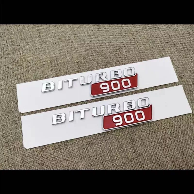 2Pcs BRABUS BITURBO 700 800 900 Fender Emblem For Mercedes-Benz