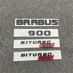 4Pcs Set BRABUS BITURBO 700 800 900 Fender Trunk Emblems For Mercedes-Benz