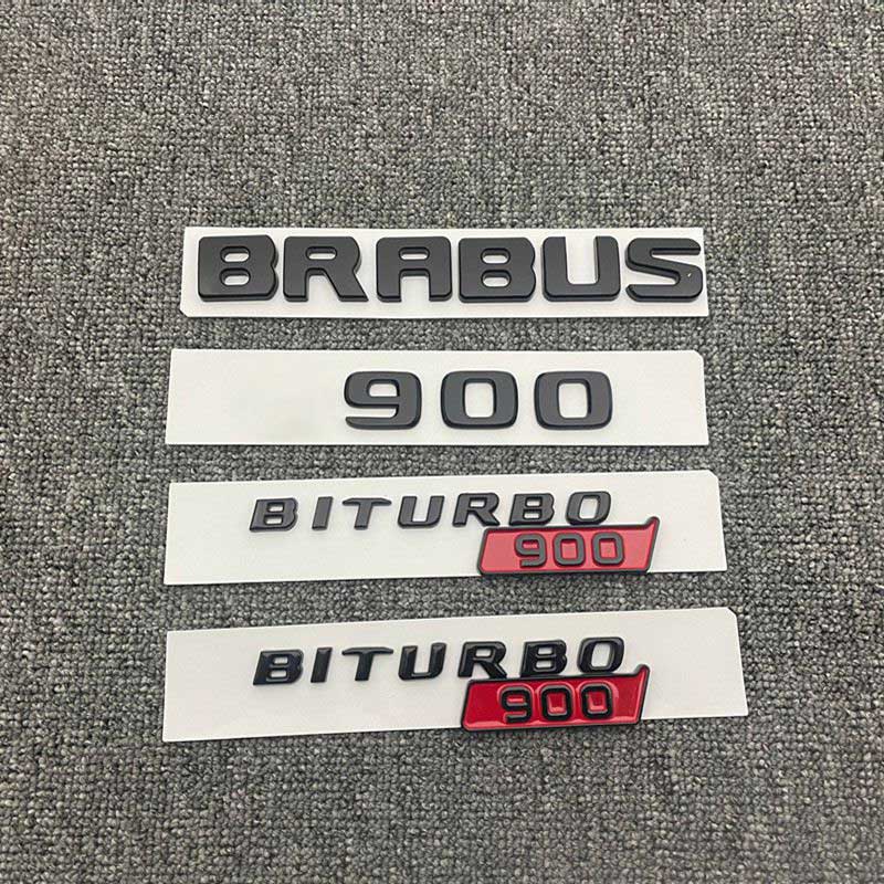 4Pcs Set BRABUS BITURBO 700 800 900 Fender Trunk Emblems For Mercedes-Benz
