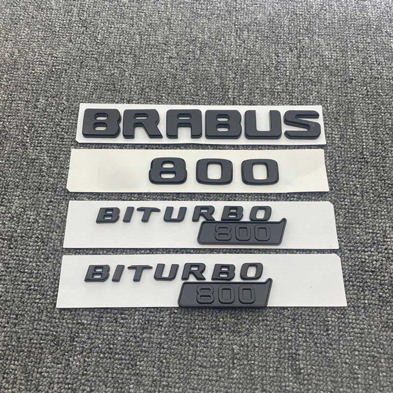 4Pcs Set BRABUS BITURBO 700 800 900 Fender Trunk Emblems For Mercedes-Benz
