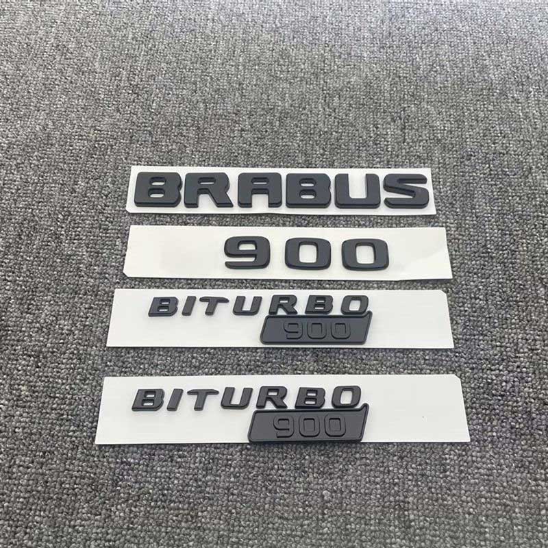 4Pcs Set BRABUS BITURBO 700 800 900 Fender Trunk Emblems For Mercedes-Benz