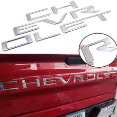 Raised Tailgate Insert Letters for 2019-2024 Chevrolet Silverado Emblem