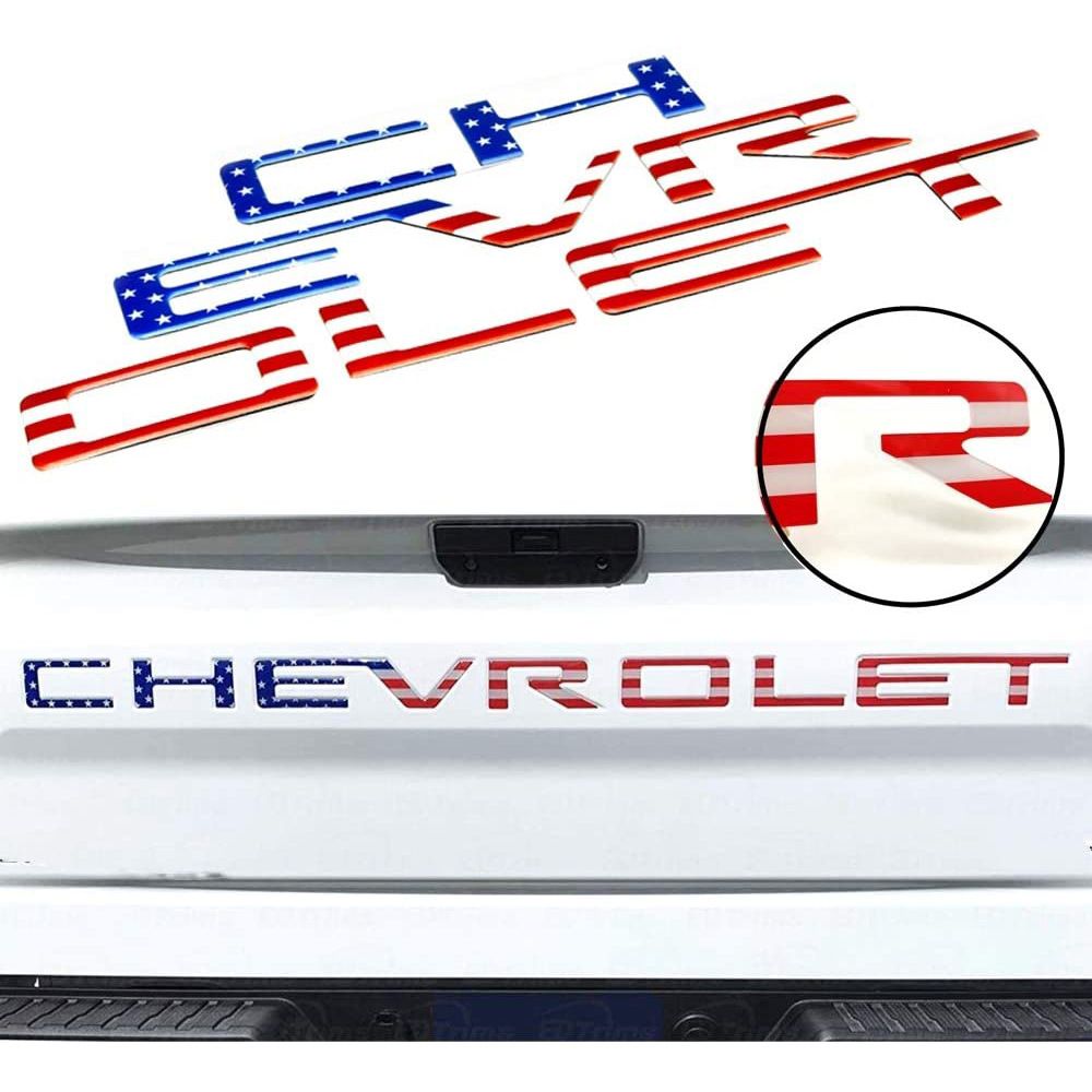 Raised Tailgate Insert Letters for 2019-2024 Chevrolet Silverado Emblem