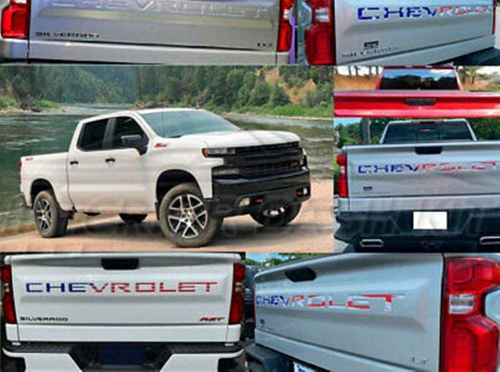 Raised Tailgate Insert Letters for 2019-2024 Chevrolet Silverado Emblem