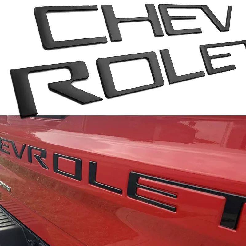 Raised Tailgate Insert Letters for 2019-2024 Chevrolet Silverado Emblem Imagen principal del producto