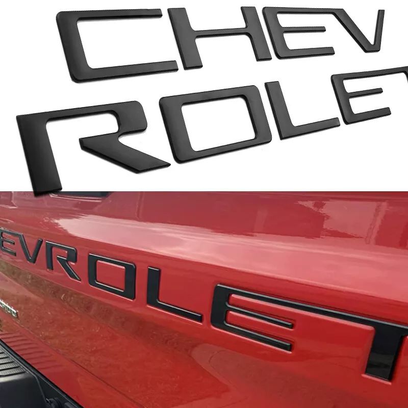 Raised Tailgate Insert Letters for 2019-2024 Chevrolet Silverado Emblem