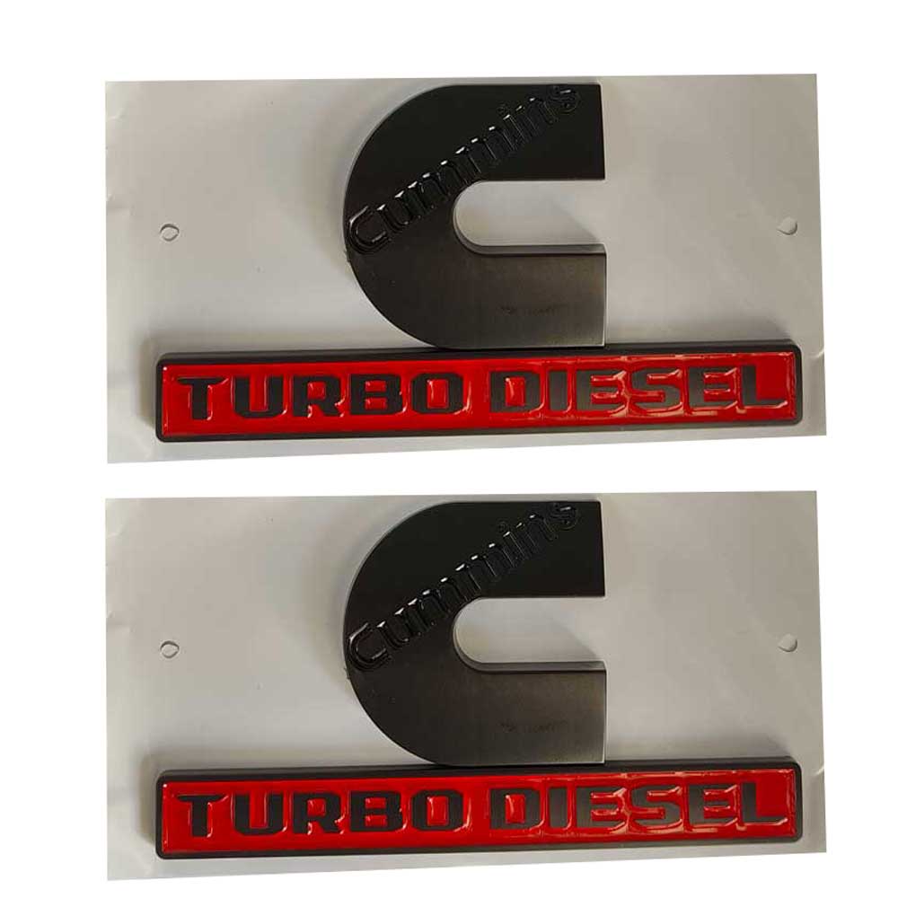 Cummins Turbo Diesel Badge for RAM 2500 3500  | 2Pcs