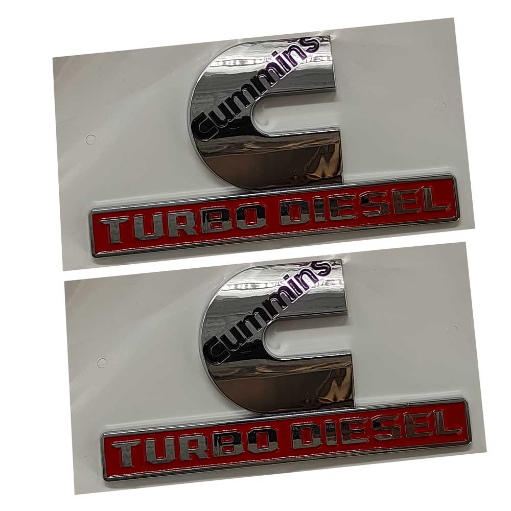 Cummins Turbo Diesel Badge for RAM 2500 3500  | 2Pcs