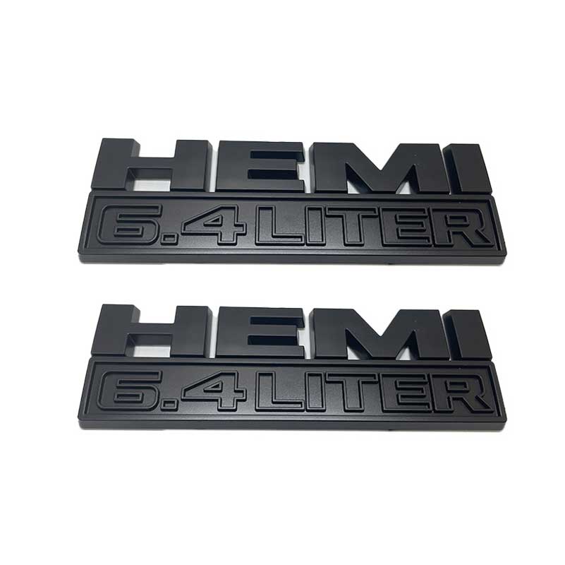 2Pcs HEMI 6.4 LITER Emblems For 15-18 DODGE RAM 2500 3500