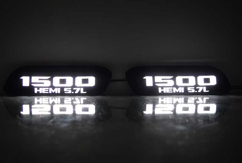 Hood Emblem Side Marker Lights for RAM 1500 HEMI 5.7L 2019-2024