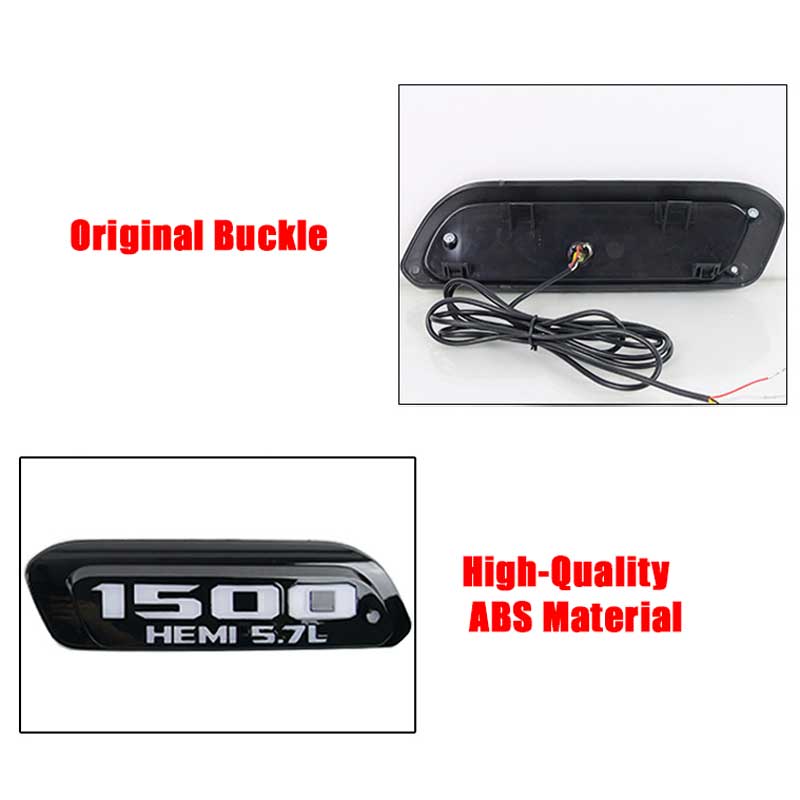 Hood Emblem Side Marker Lights for RAM 1500 HEMI 5.7L 2019-2024