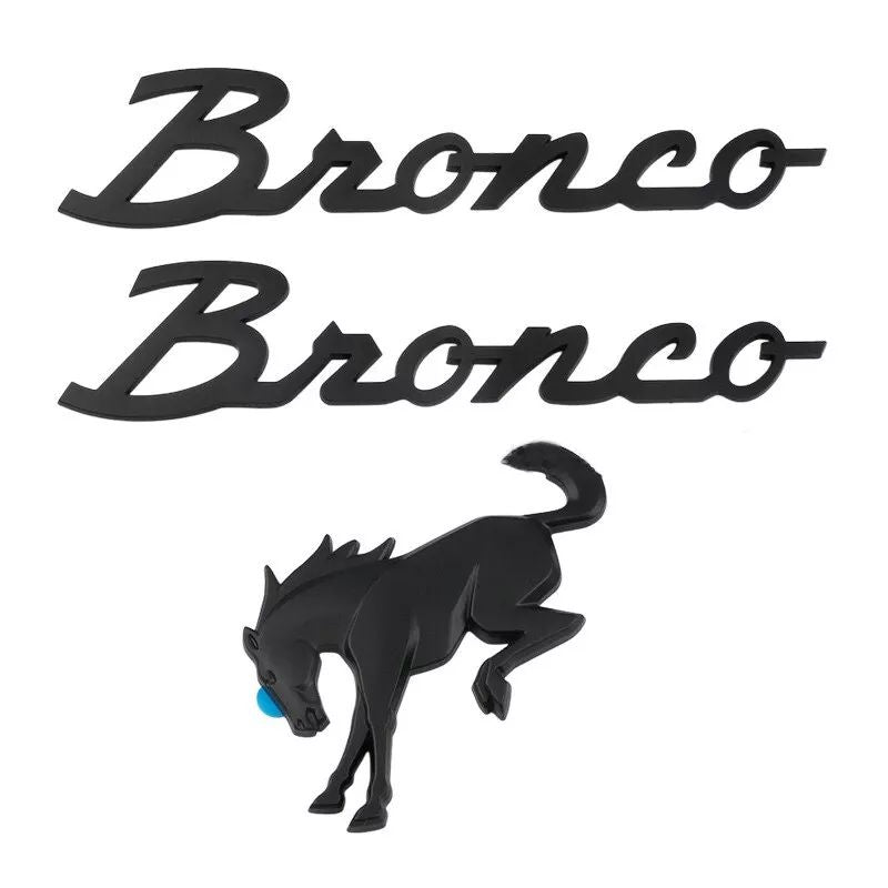 3Pcs Set Tailgate Fender Emblem For 2021-2024 Ford Bronco Immagine principale del prodotto