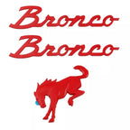 3Pcs Set Tailgate Fender Emblem For 2021-2024 Ford Bronco