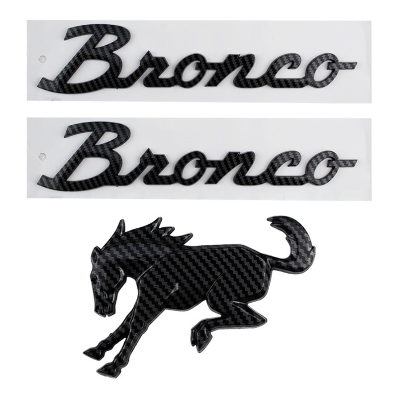 3Pcs Set Tailgate Fender Emblem For 2021-2024 Ford Bronco