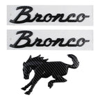 3Pcs Set Tailgate Fender Emblem For 2021-2024 Ford Bronco