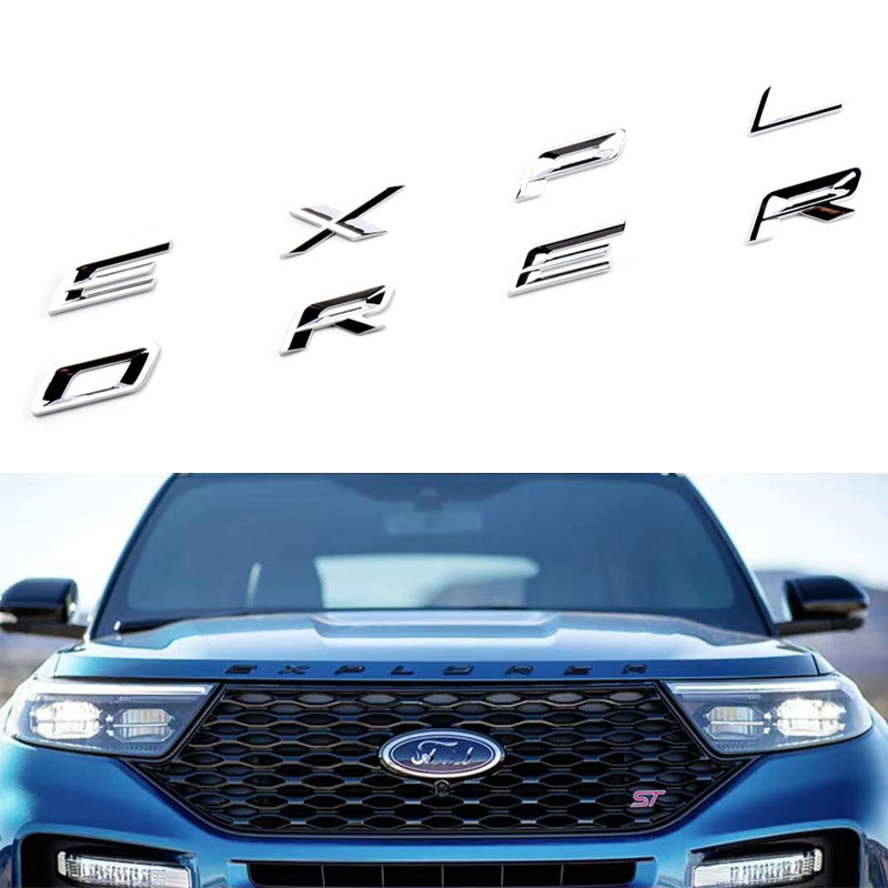 Front Hood EXPLORER Letters For 2011-2025 Ford Explorer Emblem Badge