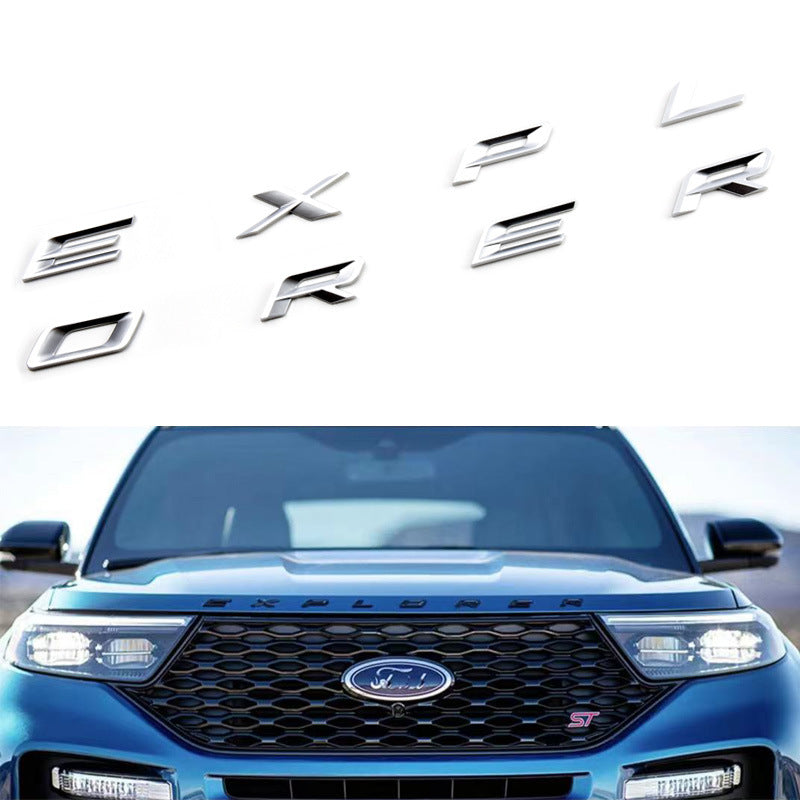 Front Hood EXPLORER Letters For 2011-2025 Ford Explorer Emblem Badge