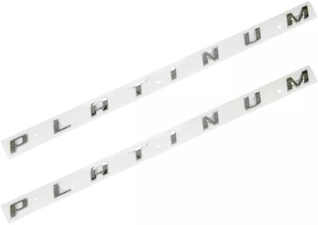 Fits F-150 F-250 F-350 SUPER DUTY PLATINUM Bed side Chrome Emblem Decal 3D Stickers Secondary image
