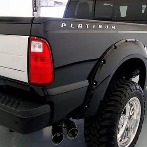 Fits F-150 F-250 F-350 SUPER DUTY PLATINUM Bed side Chrome Emblem Decal 3D Stickers
