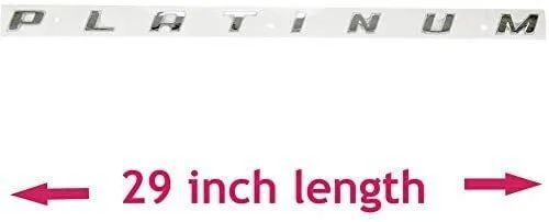 Fits F-150 F-250 F-350 SUPER DUTY PLATINUM Bed side Chrome Emblem Decal 3D Stickers