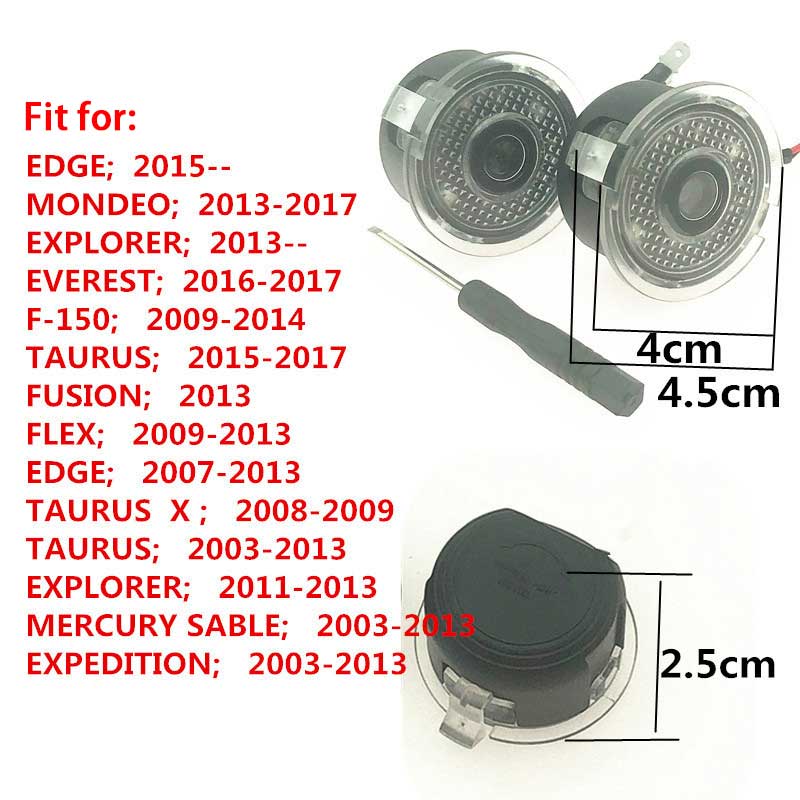 Ford Rear view mirror projector Puddle logo | 2Pcs Image secondaire du produit