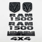 7Pcs For RAM 1500 4X4 Grille Tailgate 5.7 Liter HEMI Emblem Badge Black 2013-2018