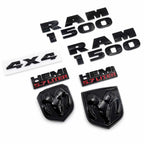 7Pcs For RAM 1500 4X4 Grille Tailgate 5.7 Liter HEMI Emblem Badge Black 2013-2018