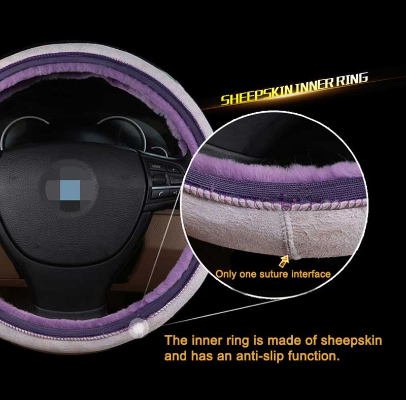 New Winter Style! Wool Steering Wheel Cover