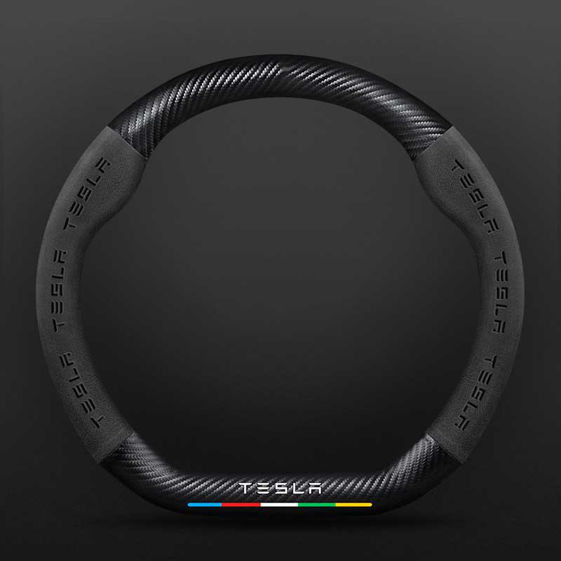 D Type Steering Wheel Cover For Tesla 3 Y Series