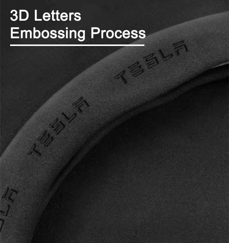D Type Steering Wheel Cover For Tesla 3 Y Series