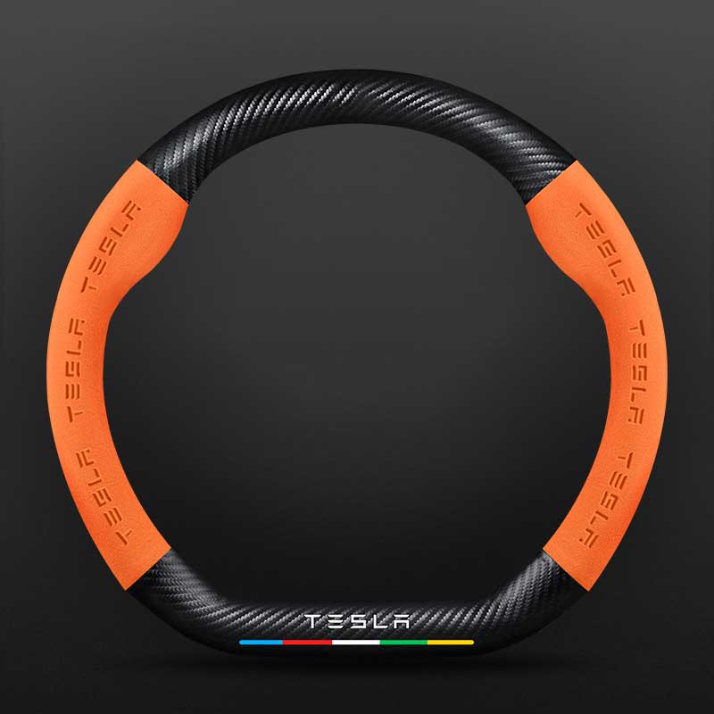 D Type Steering Wheel Cover For Tesla 3 Y Series
