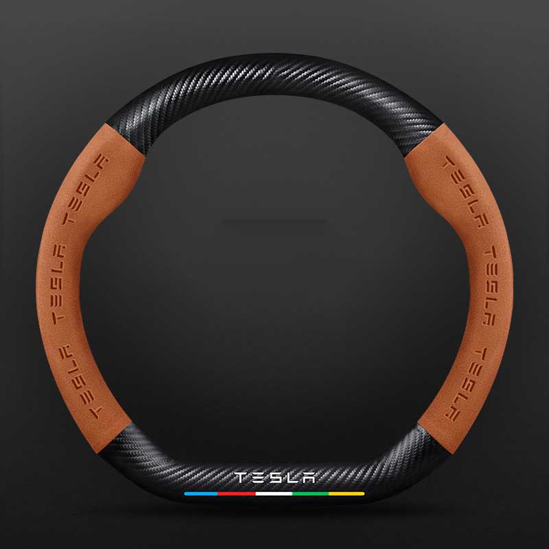 D Type Steering Wheel Cover For Tesla 3 Y Series