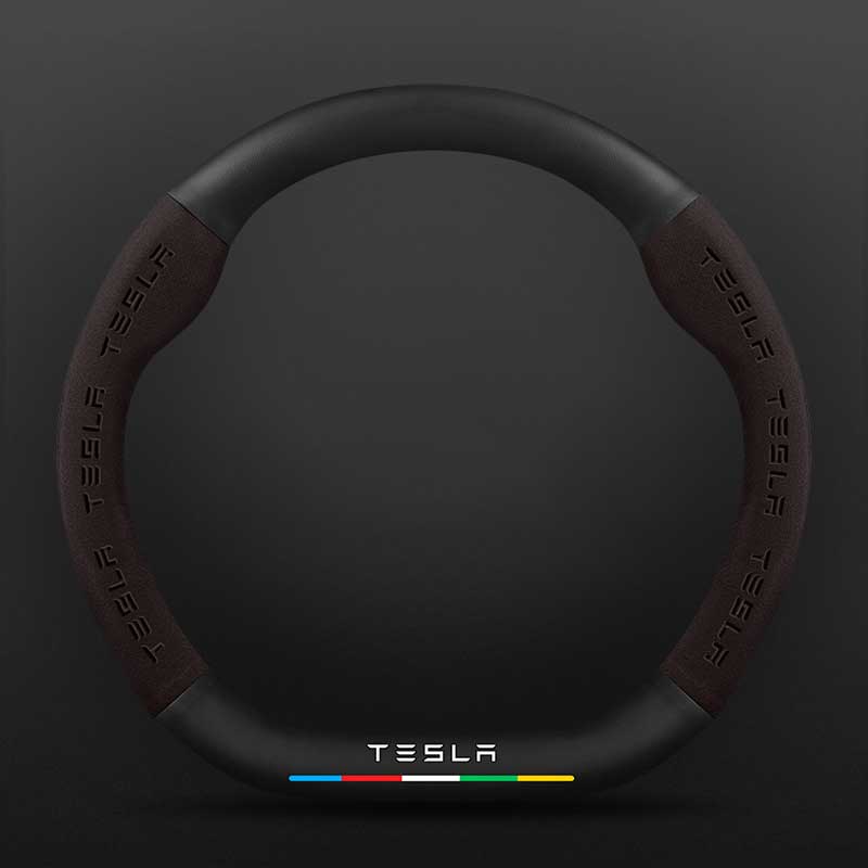 D Type Steering Wheel Cover For Tesla 3 Y Series