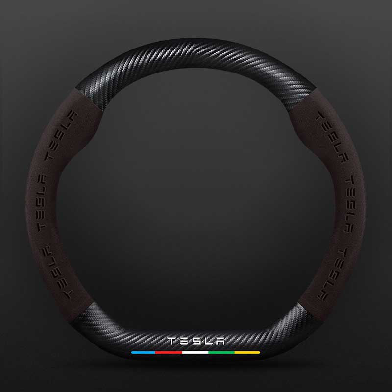 D Type Steering Wheel Cover For Tesla 3 Y Series