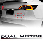 3D DUAL MOTOR Letters For Tesla Model 3 Y Rear Lid Trunk Badge