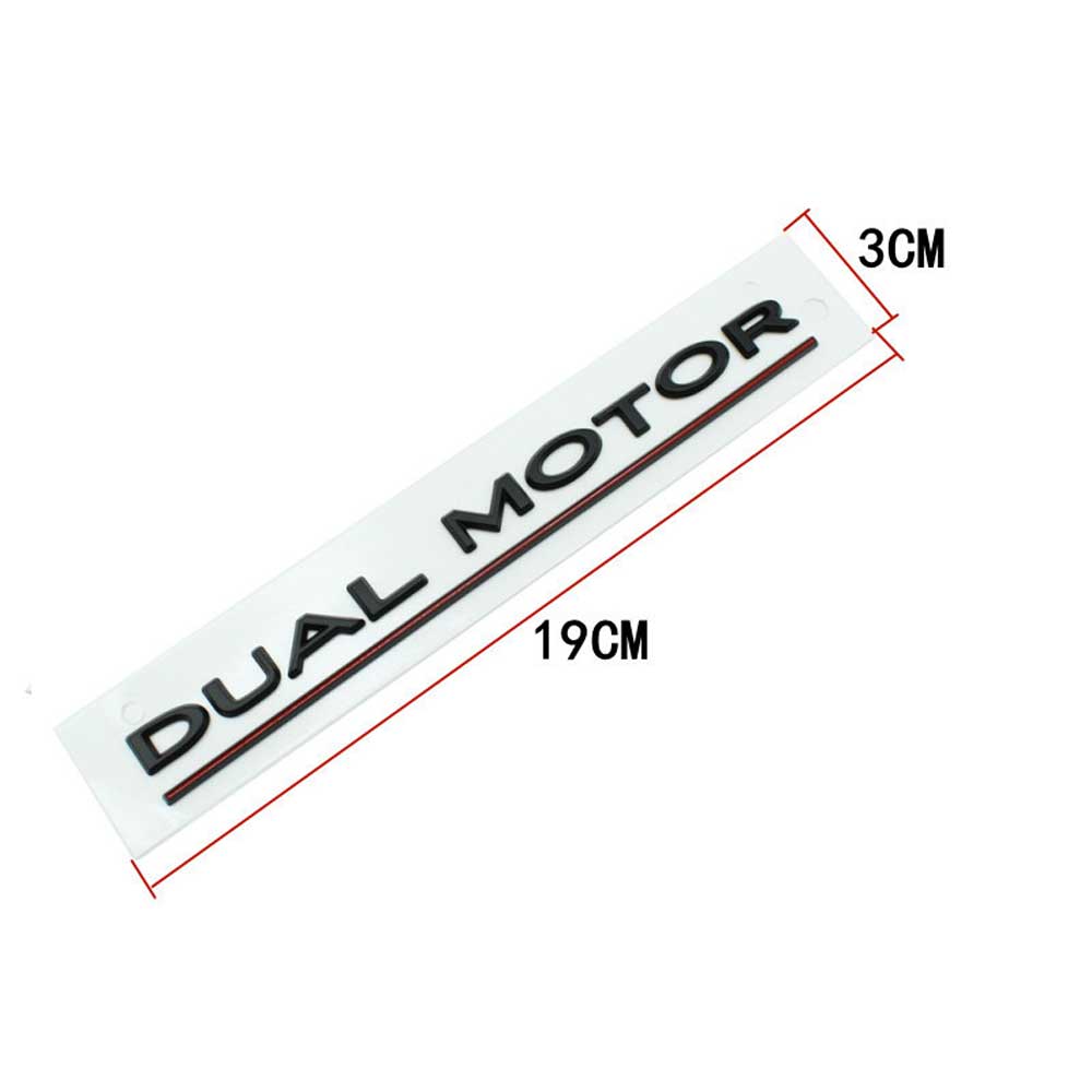 3D DUAL MOTOR Letters For Tesla Model 3 Y Rear Lid Trunk Badge