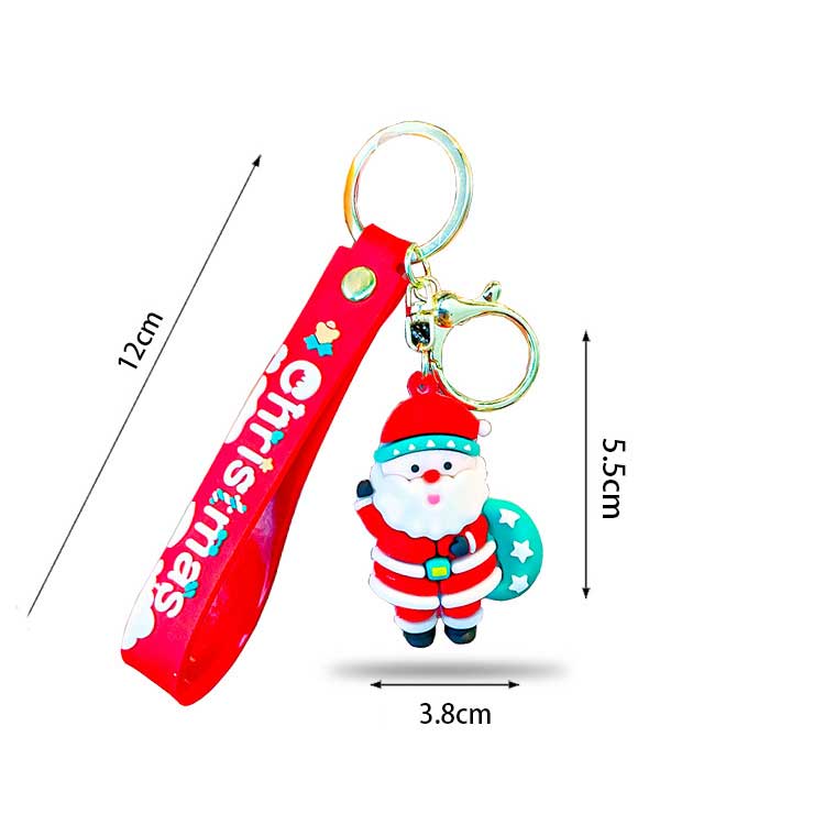 Merry Christmas! Santa Claus Christmas Tree Snowman Elk Keychain