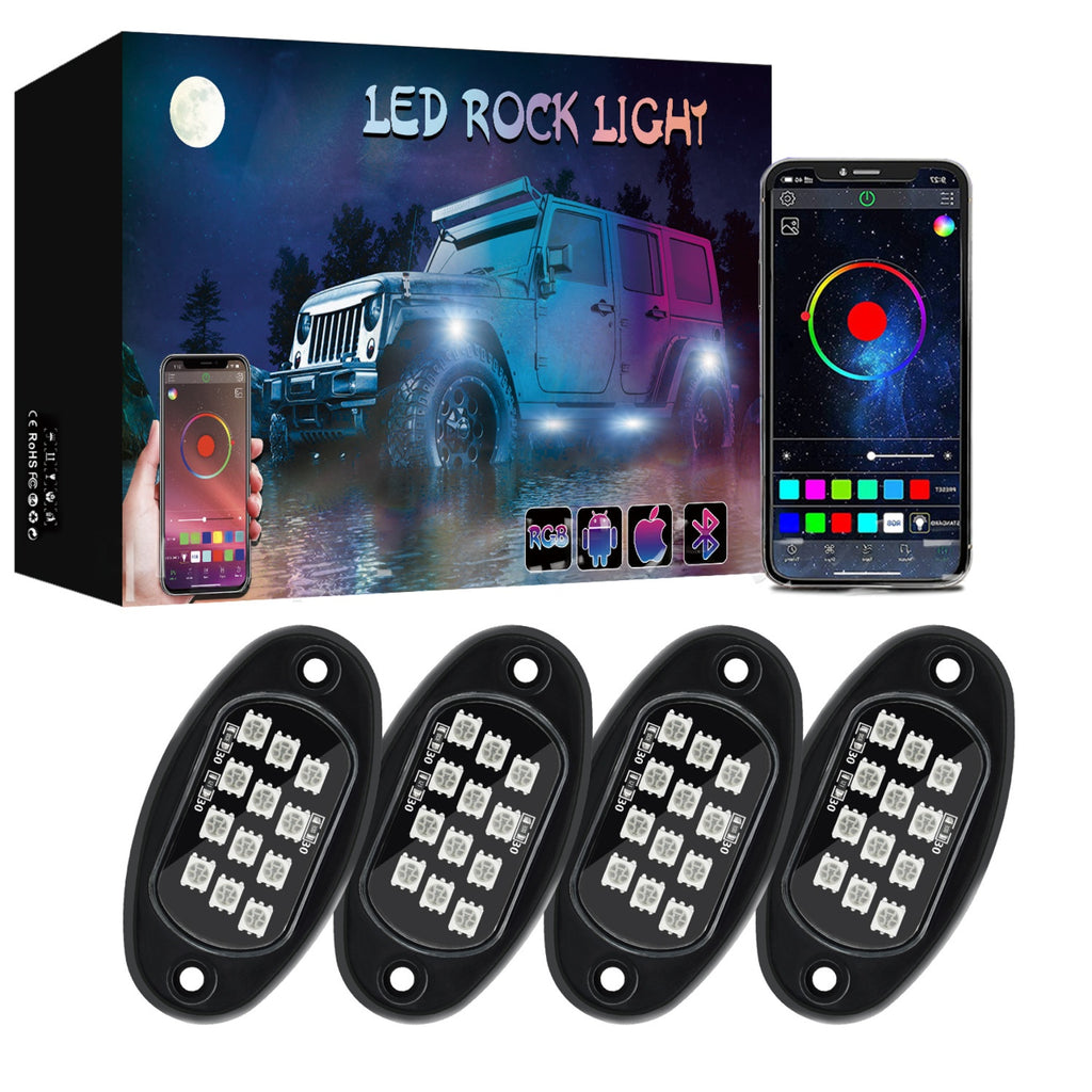 Rock Lights RGB APP Super Bright Neon Underglow Light