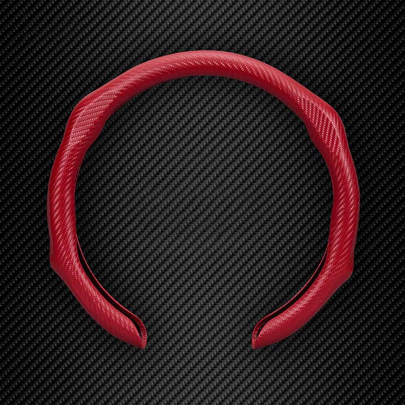 Carbon Fiber Steering Wheel Cover for All 14.5 to 15 inches Car Sedan Coupe SUV Pickup