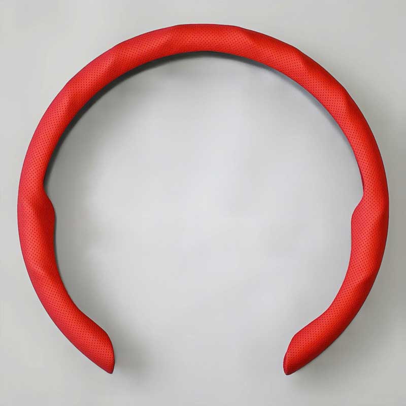 Perforated Nappa Leather Steering Wheel Cover for All 14.5 to 15 inches Car Sedan Coupe SUV Pickup