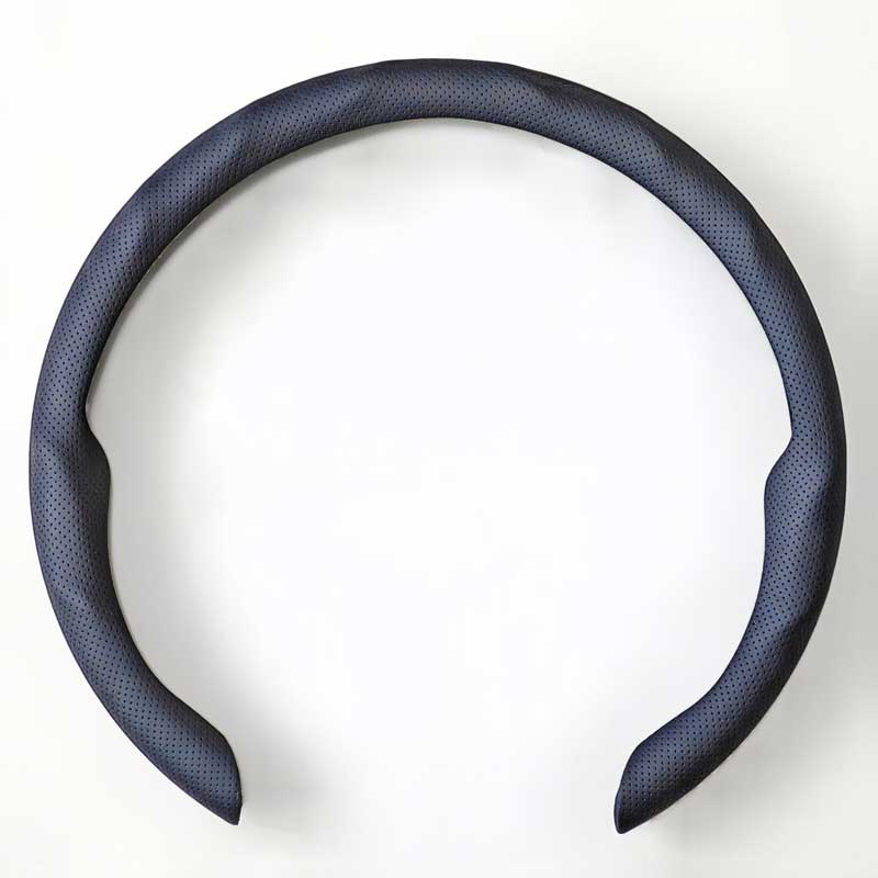 Perforated Nappa Leather Steering Wheel Cover for All 14.5 to 15 inches Car Sedan Coupe SUV Pickup
